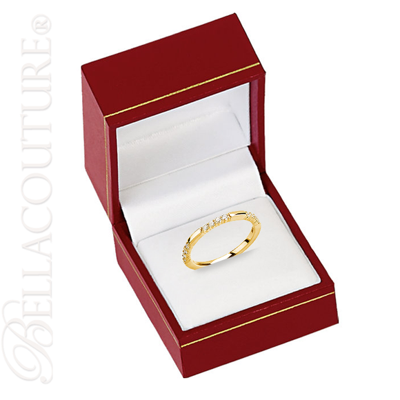 (NEW) BELLA COUTURE Le SIMONA Fine Diamond 14K White Gold Ring Band (1/4 CT. TW.)
