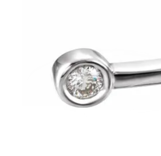(NEW) BELLA COUTURE CORINA Gorgeous Diamond Fancy Hinged 14K White Gold Cuff Bracelet (1/6 CT. TW.)
