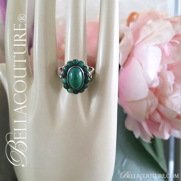 SOLD! - (ANTIQUE) Rare Gorgeous Victorian Natural Persian Turquoise Filigree Sterling Silver Ring c.1838 One of a Kind Fine Jewelry