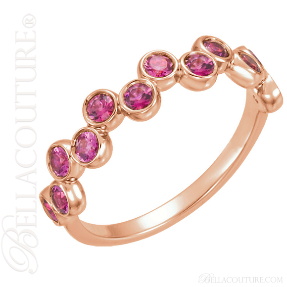(NEW) BELLA COUTURE ® CASCADE  Fine Tourmaline 14K Rose Gold Ring