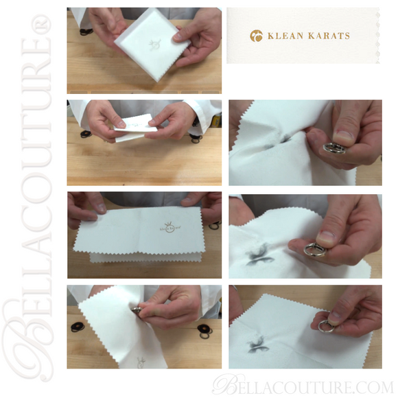 BELLA COUTURE® KLEAN KARATS™ Fine Jewelry Cleaner Single Mini Plush Polishing Cloth (Treated)