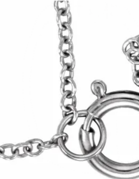 (NEW) BELLA COUTURE LOVE Graduated 1/3 CT Diamond 14K White Gold Script Charm Double Chain Bracelet (7.5", 7", 6.5" Adjustable Length)