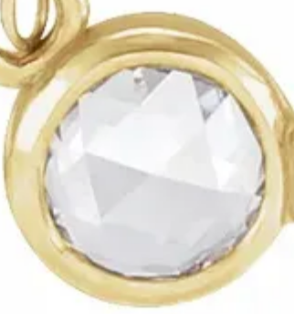 (NEW) BELLA COUTURE VICTORIANA Antique Rose Cut 1/5 CT Diamond 14K Yellow Gold Pendant Chain Necklace 18"