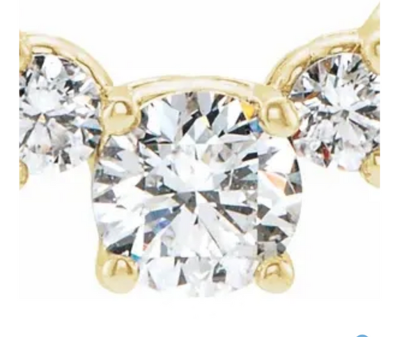 (NEW) BELLA COUTURE JULIANNA Scrolling 1/3 CT 3 Diamond 14K Yellow Gold Pendant Chain Necklace 18"
