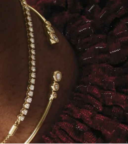 (NEW) BELLA COUTURE BOLLERA 1/2 CT Diamond 14K Yellow Gold Tassel Bolo Chain Bracelet (7.5", 8", 9" Adjustable Length)