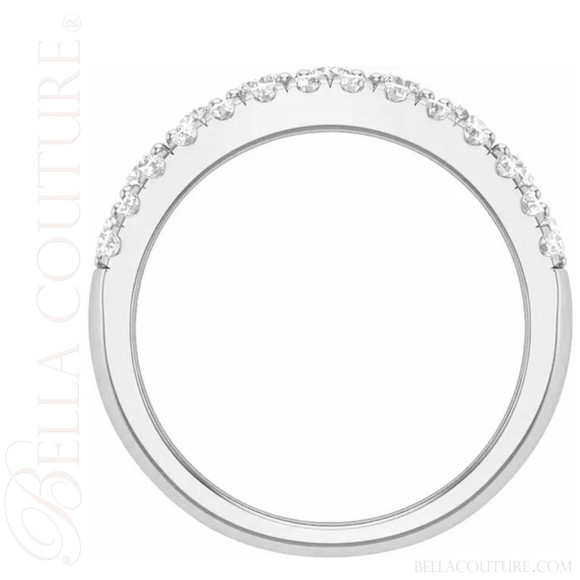 (NEW) BELLA COUTURE® BRISTOL Diamond Eternity 14K White Gold Ring Band (1.5 CT. TW.)