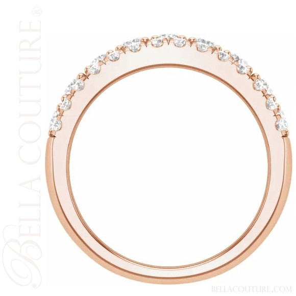 (NEW) BELLA COUTURE® BRISTOL Diamond Eternity 14K Rose Gold Ring Band (1.5 CT. TW.)