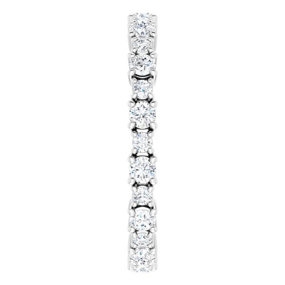 (NEW) BELLA COUTURE® PALACADE Fine Diamond 14K White Gold Eternity Ring Band (1 CT. TW.)