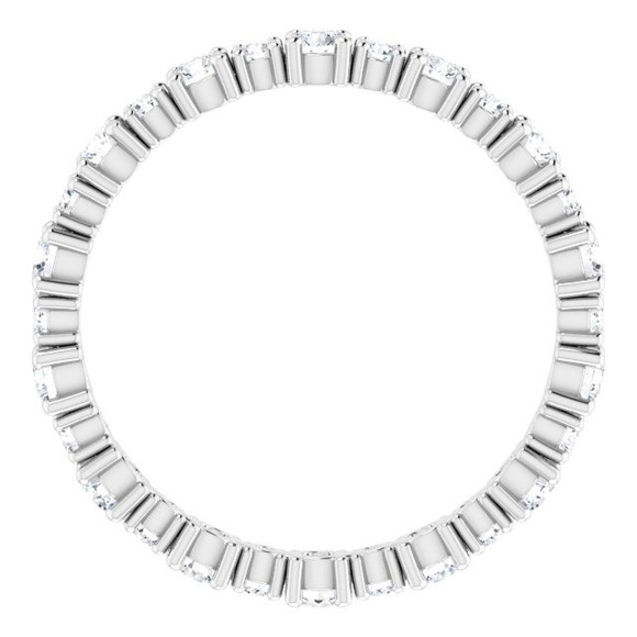(NEW) BELLA COUTURE® PALACADE Fine Diamond 14K White Gold Eternity Ring Band (1 CT. TW.)
