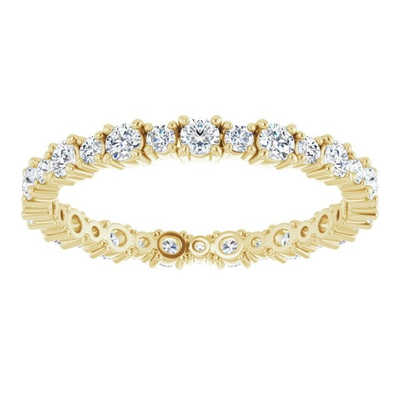 (NEW) BELLA COUTURE® PALACADE Fine Diamond 14K Yellow Gold Eternity Ring Band (1 CT. TW.)