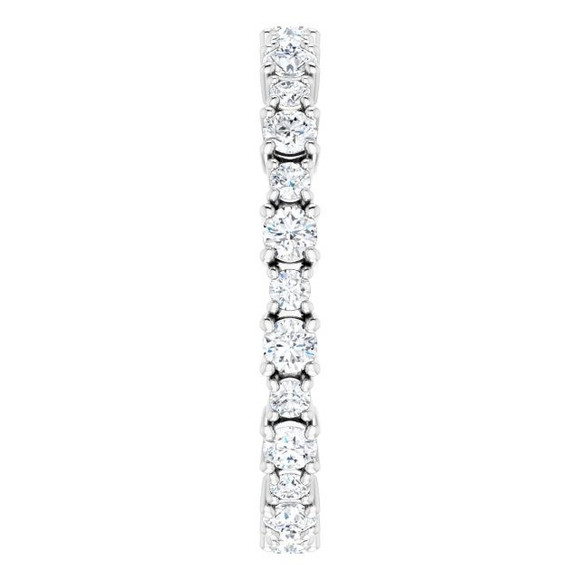 (NEW) BELLA COUTURE® PALACADE Fine Diamond Platinum Eternity Ring Band (1 CT. TW.)