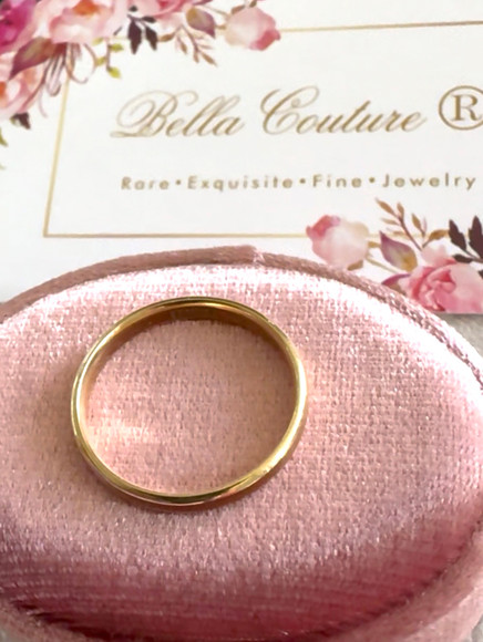 SOLD! - (ANTIQUE) Rare Gorgeous Victorian 18K 18CT 750 Yellow Gold Ring Band c. 1800's