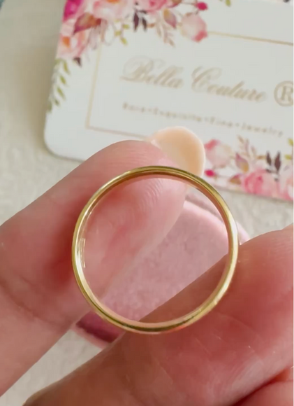 SOLD! - (ANTIQUE) Rare Gorgeous Victorian 18K 18CT 750 Yellow Gold Ring Band c. 1800's