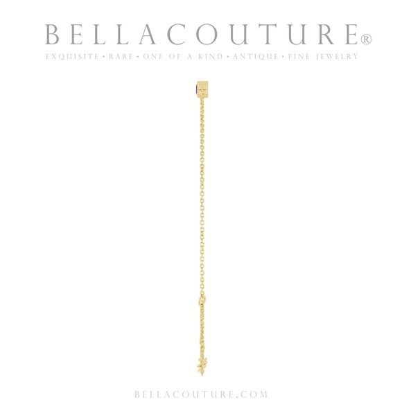 (NEW) BELLA COUTURE® EDEN EMERALD CUT NATURAL PINK TOURMALINE 1/3 CT 14K YELLOW GOLD BRACELET (7.5" - 7" - 6.5" Adjustable)