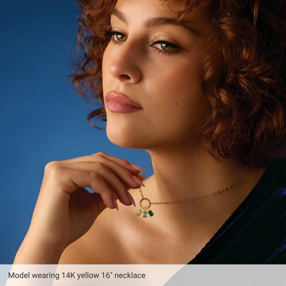 (NEW) BELLA COUTURE® COVENTRY 14K YELLOW GOLD OVAL CHAIN CHARM & PENDANT HOLDER BRACELET (7" / 6.5" Adjustable)