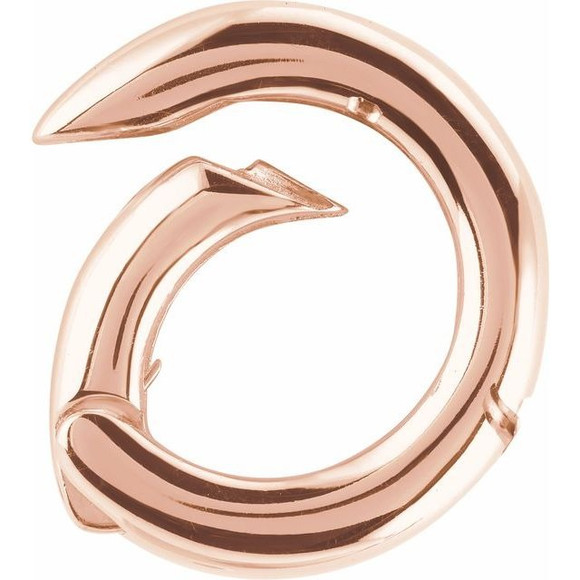 (NEW) BELLA COUTURE® COVENTRY 14K ROSE GOLD OVAL CHAIN CHARM & PENDANT HOLDER BRACELET (7" / 6.5" Adjustable)