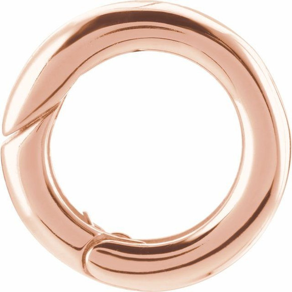 (NEW) BELLA COUTURE® COVENTRY 14K ROSE GOLD OVAL CHAIN CHARM & PENDANT HOLDER BRACELET (7" / 6.5" Adjustable)