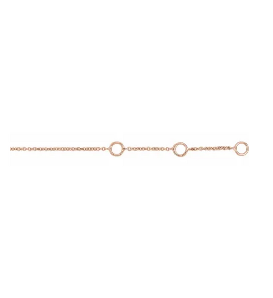(NEW) BELLA COUTURE® DEMURE DIAMOND HEART 14K ROSE GOLD BRACELET (7"/ 6.5" / 6" Adjustable)