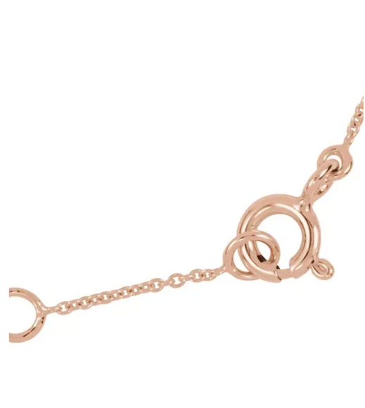 (NEW) BELLA COUTURE® DEMURE DIAMOND HEART 14K ROSE GOLD BRACELET (7"/ 6.5" / 6" Adjustable)