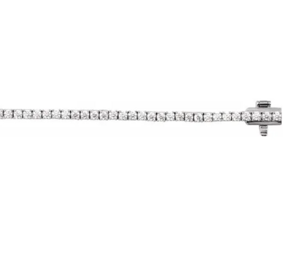 (NEW) BELLA COUTURE® LeDIOR NOIR 3.25CT BAGUETTE DIAMOND 14K WHITE GOLD LINE TENNIS LINK CHAIN BRACELET (7")