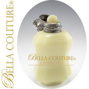 SOLD! - (ANTIQUE) Opaline Sterling Silver Perfume Bottle