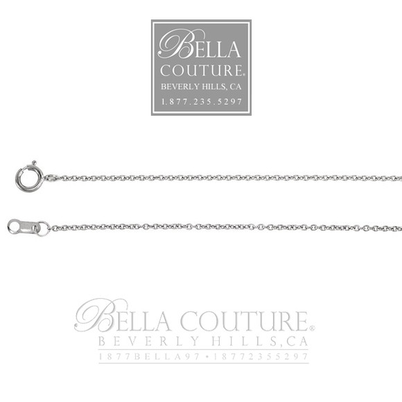 (NEW) Bella Couture Elegant .40CT Diamond Slide Solitaire Pendant Platinum Necklace with Chain 18"