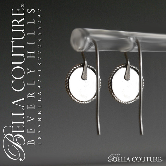 SOLD! - (ANTIQUE) Rare Georgian Victorian Repouss Sterling Silver Putti Cherub Angels 3-D Baby Child Face Dangle Drop Earrings