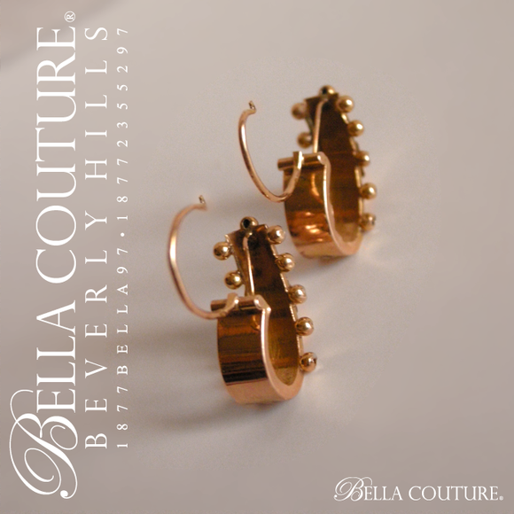 SALE PENDING! - (ANTIQUE) RARE Georgian Victorian Gorgeous French 18CT 18K Rose Gold Dangle Drop Lever Back Earrings - One of a Kind - Fine Jewelry Jewellery