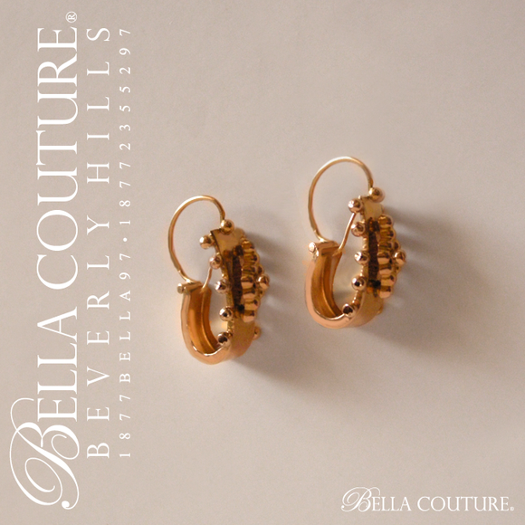 SALE PENDING! - (ANTIQUE) RARE Georgian Victorian Gorgeous French 18CT 18K Rose Gold Dangle Drop Lever Back Earrings - One of a Kind - Fine Jewelry Jewellery