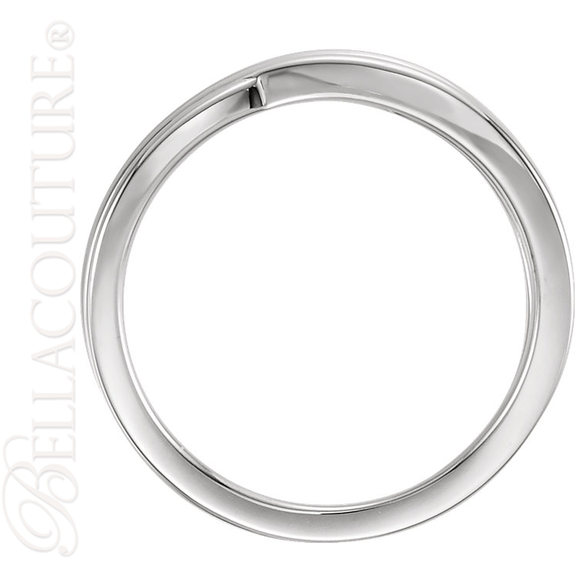 (NEW) BELLA COUTURE VIOLA Fine Elegant Organic Woven 14K White Gold Ring