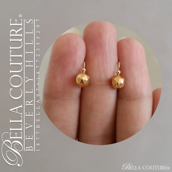SOLD! - (ANTIQUE) Gorgeous Victorian Rare 18K Rose Gold Drop Lever Back Earrings c. 1838