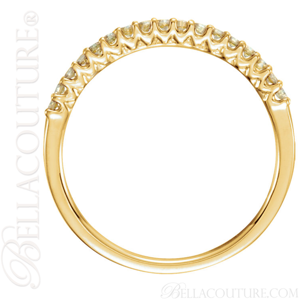 (NEW) BELLA COUTURE RENNA Fine Genuine Yellow Diamond 14K Yellow Gold Stackable Ring (1/6 CT. TW.)