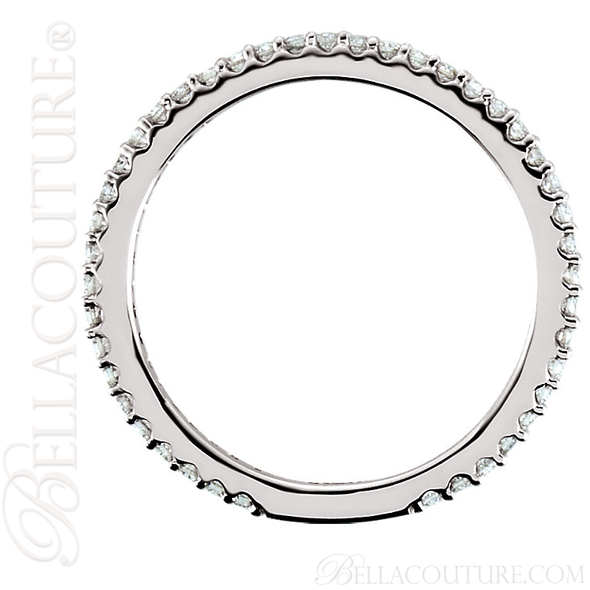 (NEW) BELLA COUTURE LINN Fine Gorgeous Diamond 14K White Gold Stackable Eternity Ring Band (1/3 CT. TW.)