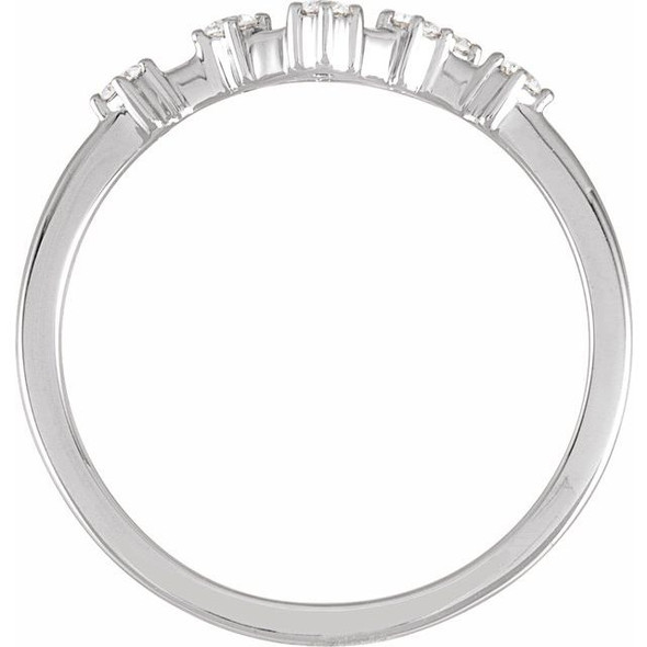 (NEW) BELLA COUTURE COSMIC DIAMONDS Cancer Constellation Diamond 14K White Gold Stackable Ring Band (1/5 CT. TW.)