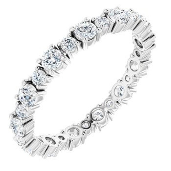 (NEW) BELLA COUTURE® PALACADE Fine Diamond Platinum Eternity Ring Band (1 CT. TW.)