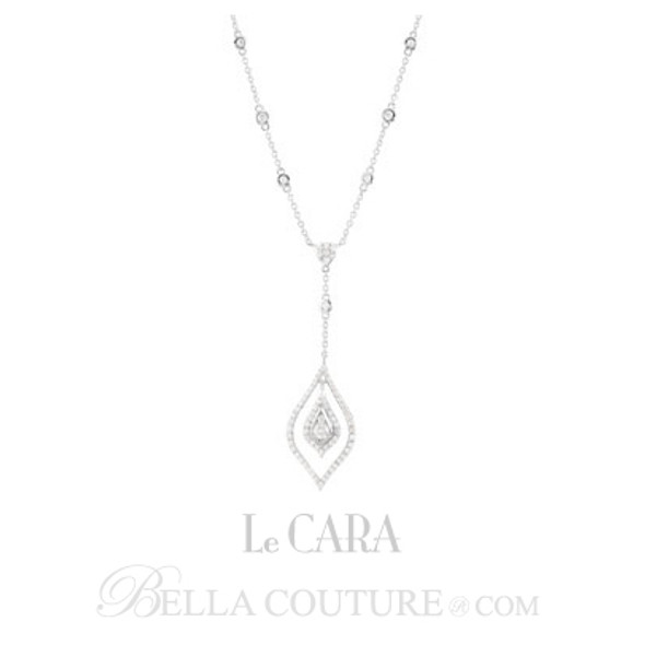 NEW Bella Couture Gorgeous 1 CT Diamond Necklace in 14K White Gold