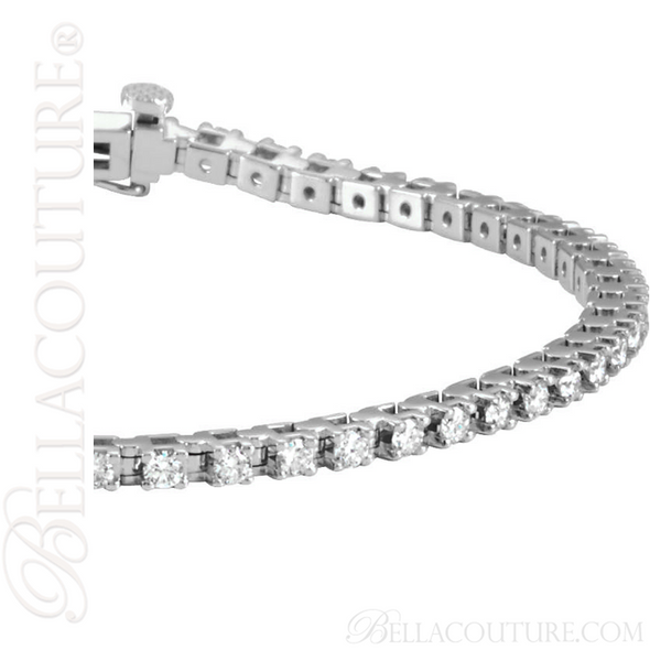 (NEW) BELLA COUTURE BELLAIGE Gorgeous 2 CTW Diamond 14k White Gold Tennis Bracelet (NEW) BELLA COUTURE BELLAIGE Gorgeous 2 CTW Diamond 14k White Gold Tennis Bracelet
