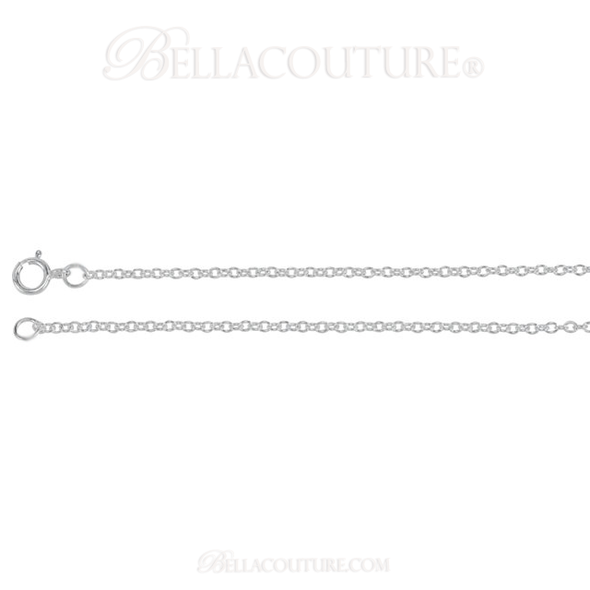 (NEW) BELLA COUTURE Fine (16") PLATINUM Necklace Chain