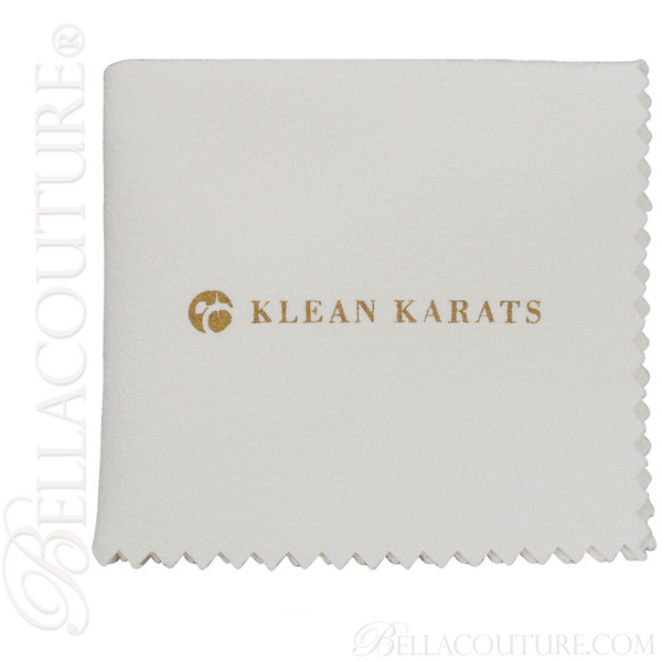 BELLA COUTURE® KLEAN KARATS™ Fine Jewelry Cleaner Single Plush Polishing Cloth (Treated)