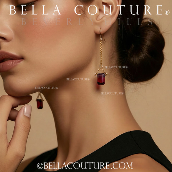 *** SPECIAL ORDER *** (11) ITEMS - INCLUDES:  (4) 18K White Garnet Necklaces + (4) White Gold Garnet Bracelets + (2) Pairs of 18K White Gold Garnet Earrings + (1) Pair of 18K White Gold Garnet Earrings (RESERVED June 18  • UK