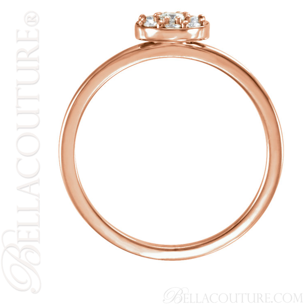 (NEW) BELLA COUTURE COCO Fine Gorgeous Diamond PLATINUM Ring (1/4 CT. TW.)