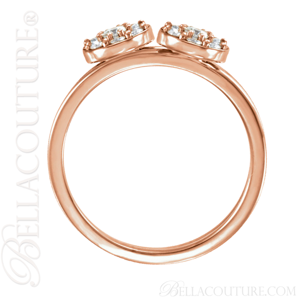 (NEW) BELLA COUTURE COCO Fine Gorgeous Diamond PLATINUM Ring (1/4 CT. TW.)