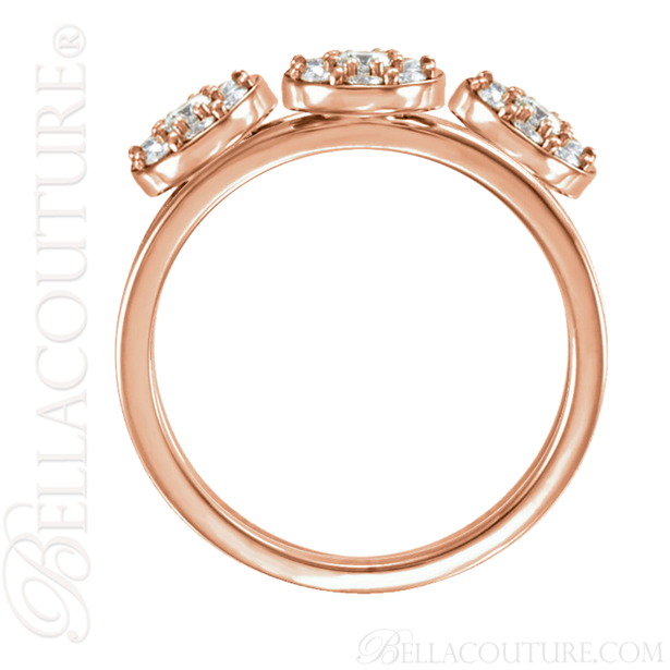 (NEW) BELLA COUTURE COCO Fine Gorgeous Diamond PLATINUM Ring (1/4 CT. TW.)