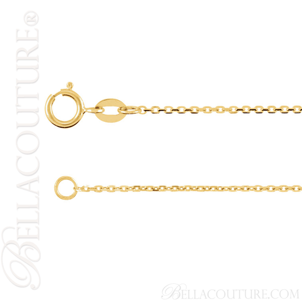 (NEW) BELLA COUTURE ETRUSCAN COLLECTION Fine 14K Solid Yellow Gold Chain Dangle Drop Accent Necklace