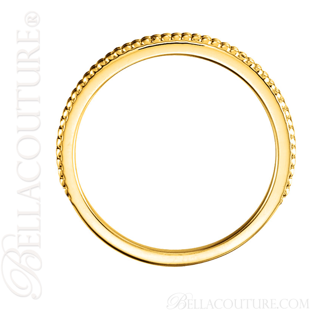 (NEW) BELLA COUTURE FINE ETRUSCAN INSPIRED BEADED 14K YELLOW GOLD RING