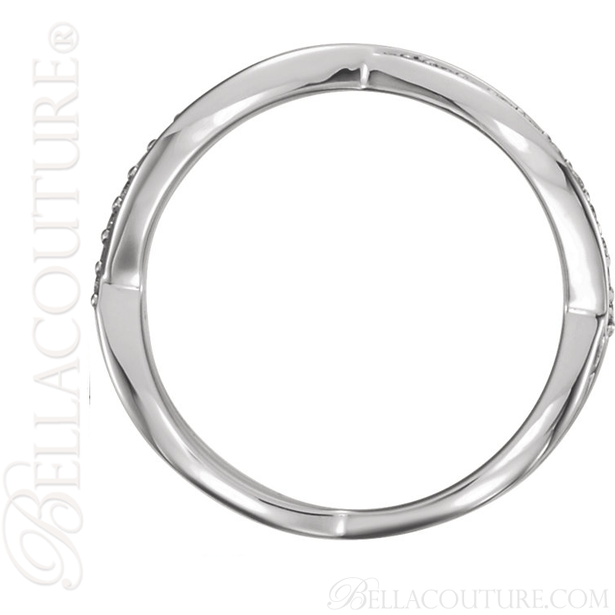 (NEW) BELLA COUTURE BALIENNA Fine Gorgeous Diamond White Gold Open Woven Eternity Ring (1/5 CT. TW.)