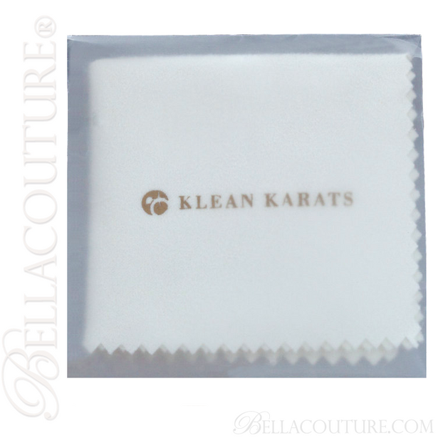 BELLA COUTURE® KLEAN KARATS™ Fine Jewelry Cleaner Single Plush Polishing Cloth (Treated)