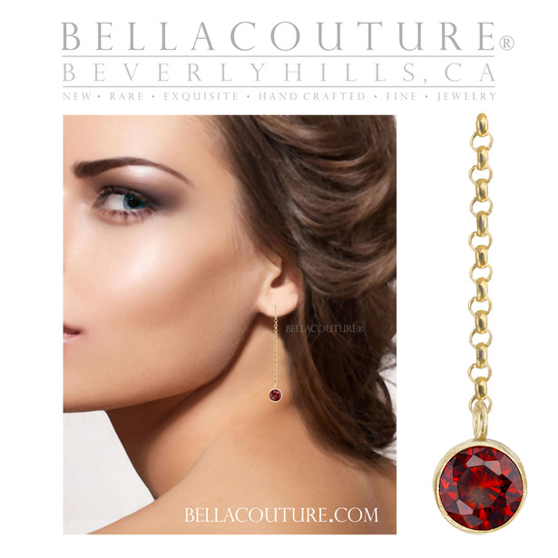 *** SPECIAL ORDER ***(11) ITEMS: (4) 18K White Gold & Sterling Silver Garnet Necklaces + (4) 18K White Gold & Sterling Silver Garnet Bracelets + (2) Pairs of 18K White Gold Garnet Earrings + (1) Pair of 18K White Gold Garnet Earrings