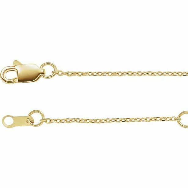 (NEW) BELLA COUTURE Solaria Solitaire Fine Diamond 14K Yellow Gold Dangle Drop Pendant Chain Necklace (18", 16", Adjustable Length)