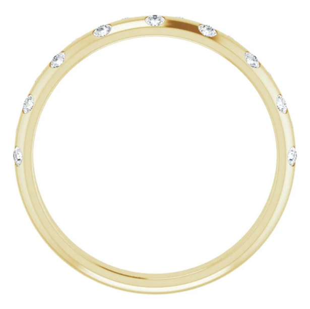 (NEW) BELLA COUTURE GYPSY ROMANCE By Jane Bordeaux® Diamond 14K Yellow Gold Stackable Ring Anniversary Band (1/6 CT. TW.)
